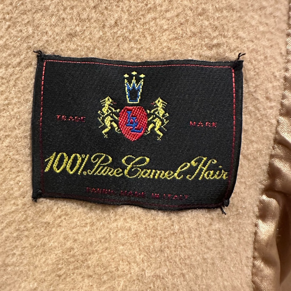 100% Camel Wool Larry Levine Winter Coat